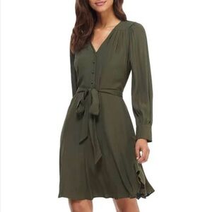 Gal Meets Glam Savannah Fit & Flare Long Sleeve Dress sz6